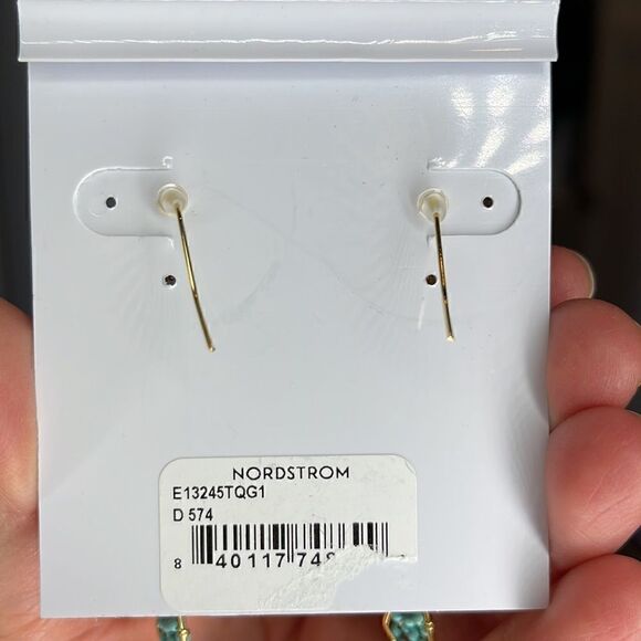 NWT PANACEA Triple Bead Drop Earrings - Picture 5 of 6